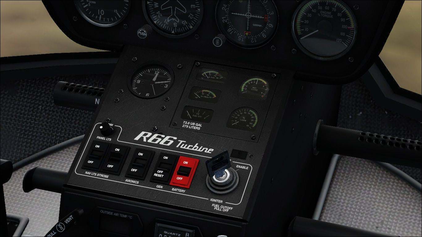 Alabeo R66 for FSX - interior