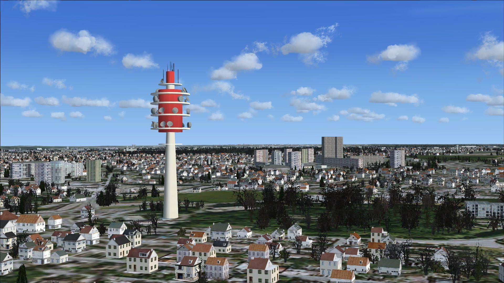 Paris - Île de France VFR for FSX - communications tower