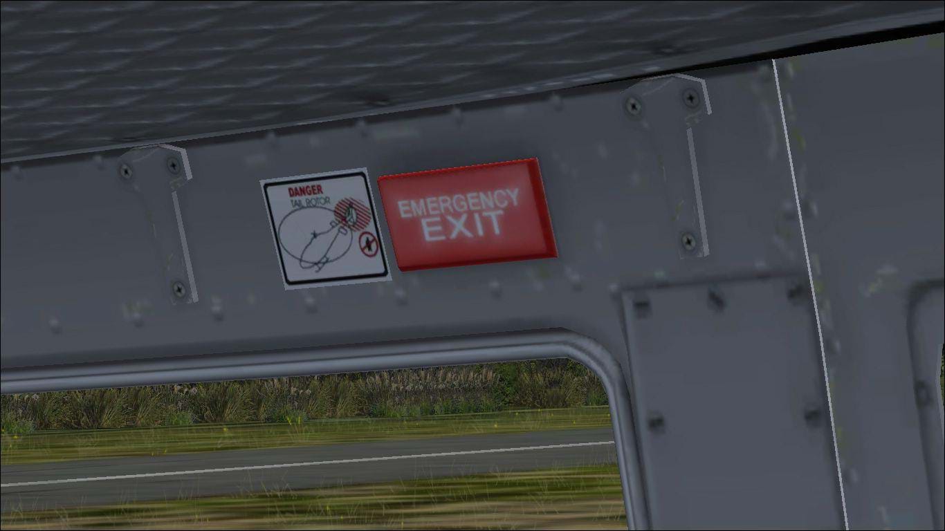 Cera Sim Bell 212 rear cabin