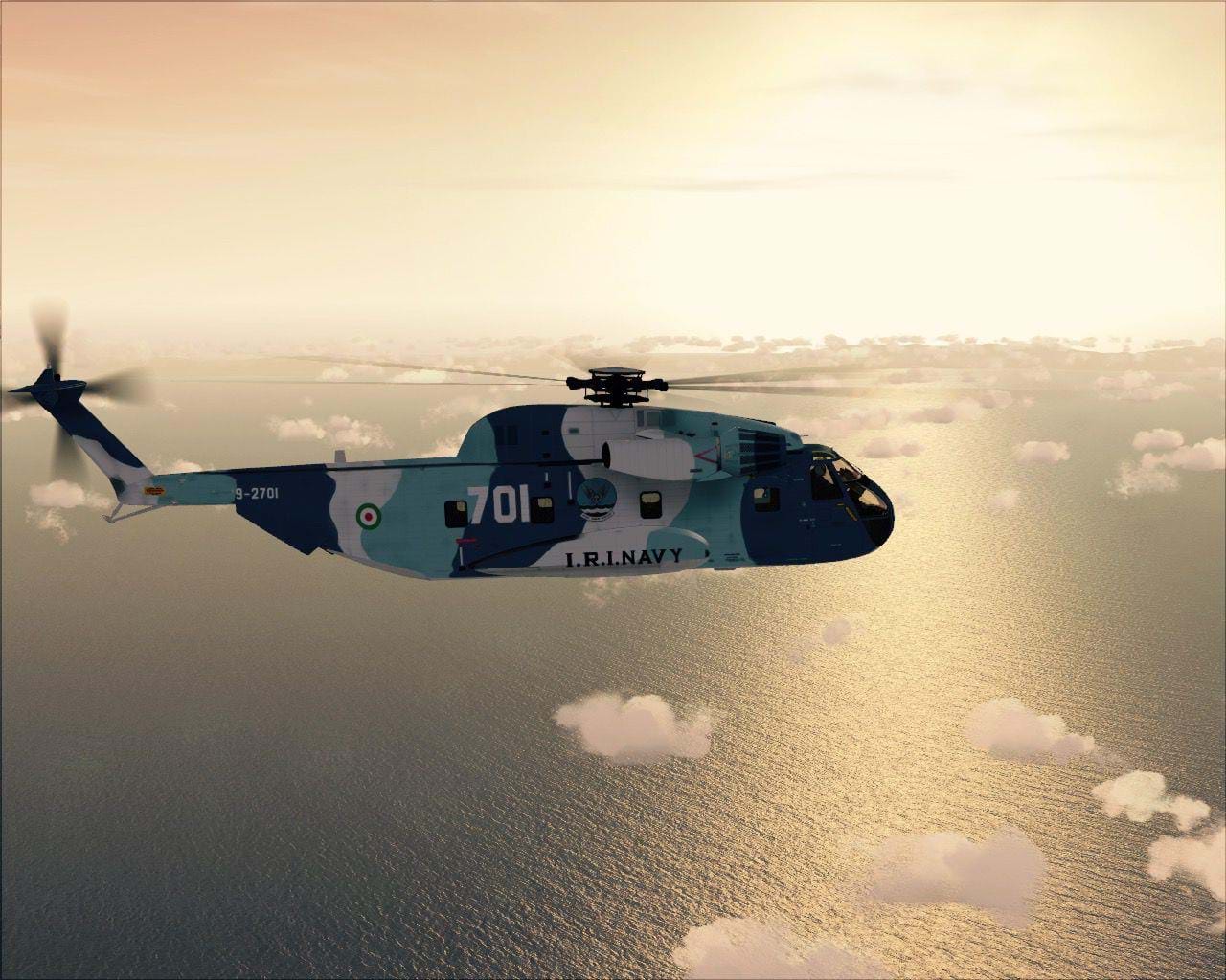 FSX Iran Navy Aviation RH-53D Sea Stallion Repaint