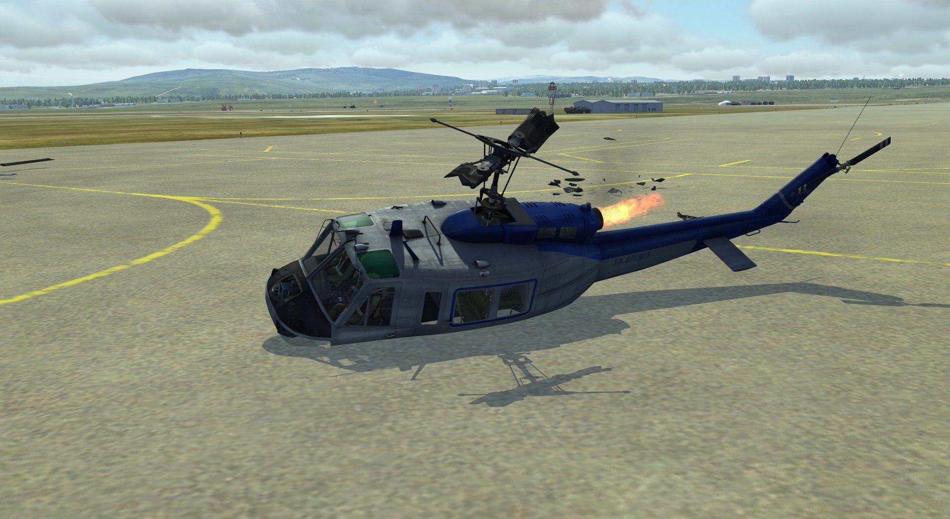 DCS UH-1H damage
