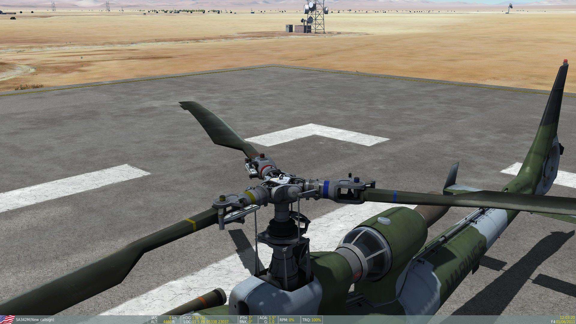 SA342 Gazelle for DCS - rotor hub