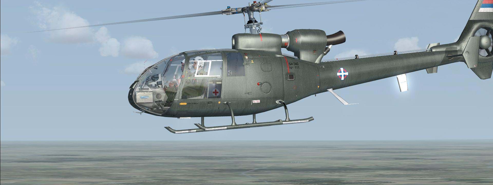MP Design Studio SA 342 Gazelle - in flight