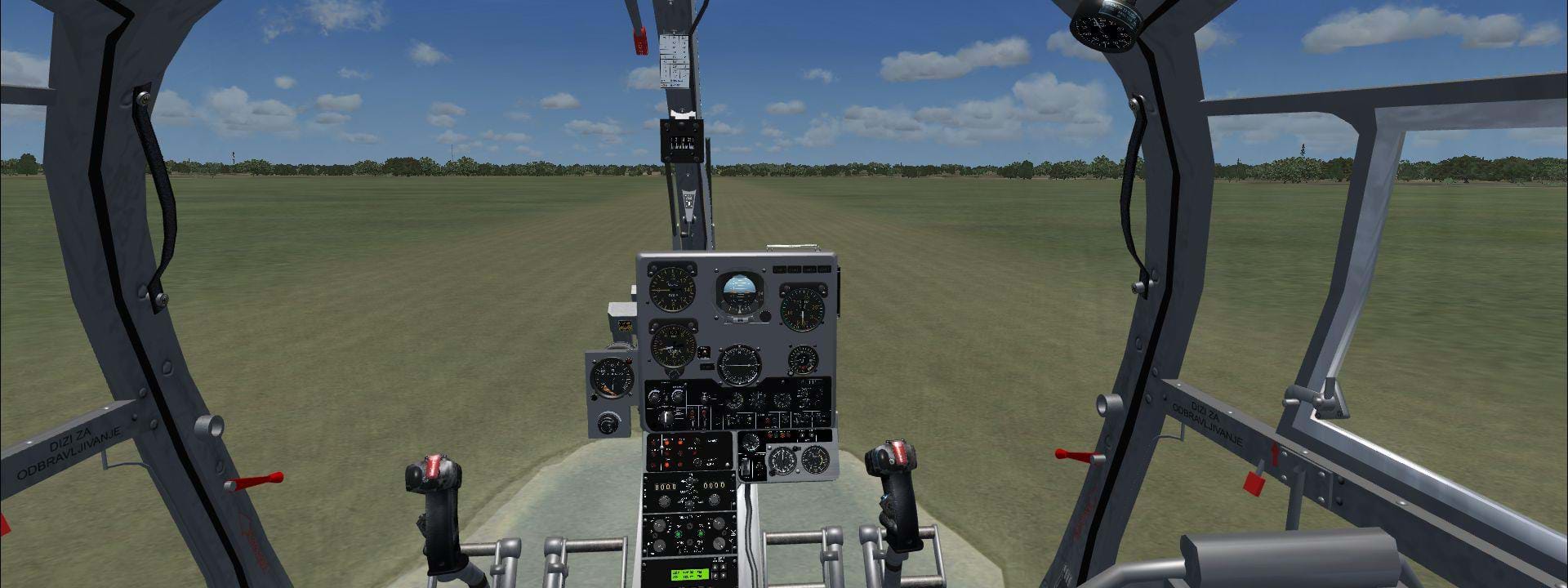 MP Design Studio SA 342 Gazelle - cockpit view
