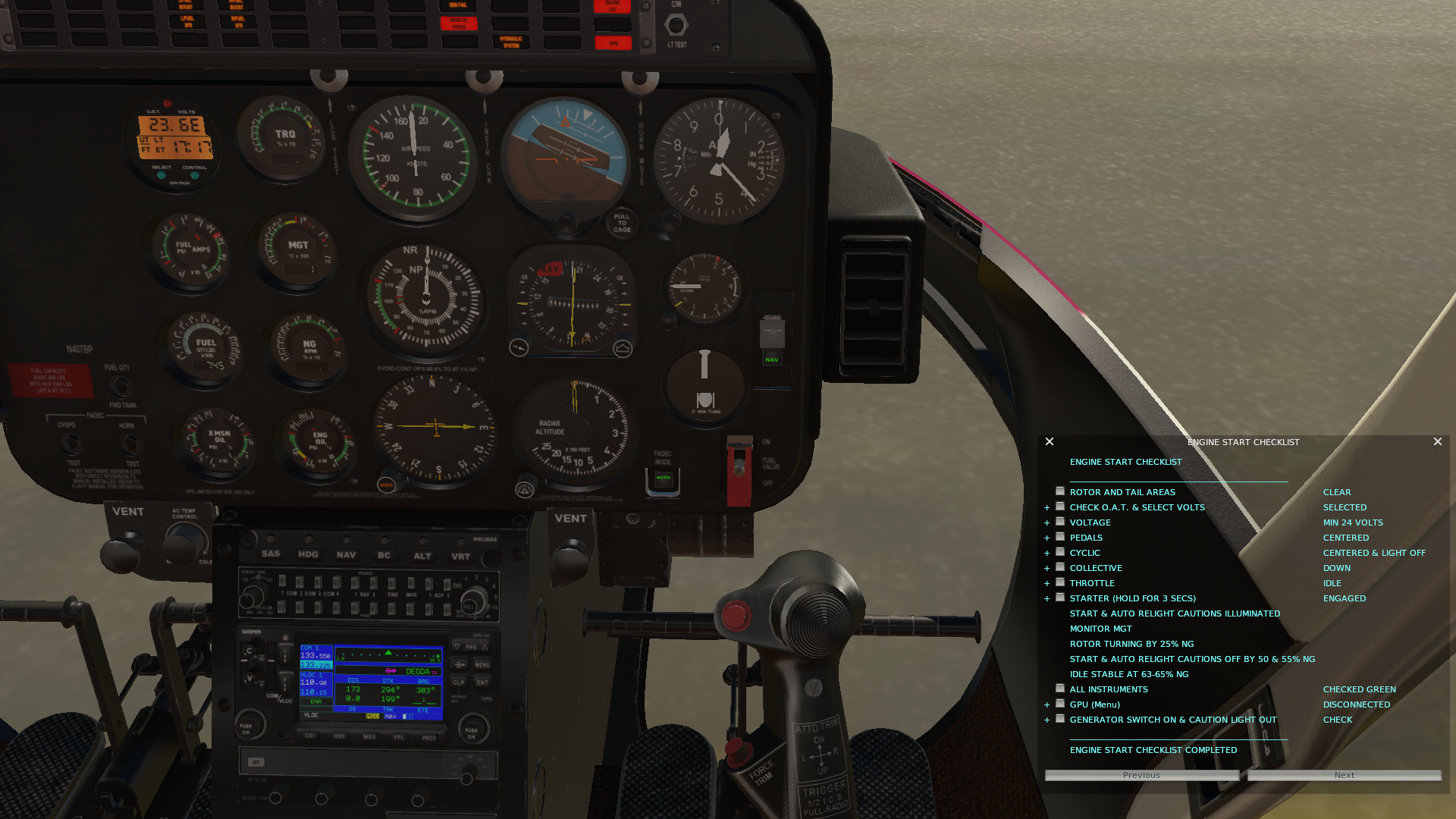 Checklists for DreamFoil Bell 407 for X-Plane