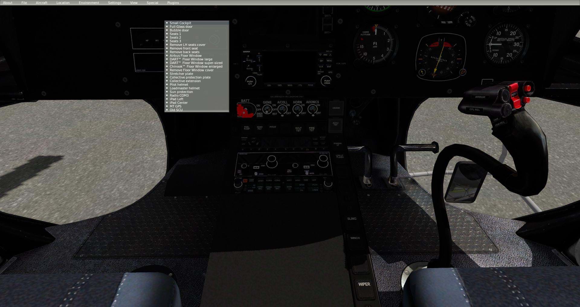 Swisscreations AS350 Expansion Pack -plugin menu - interior