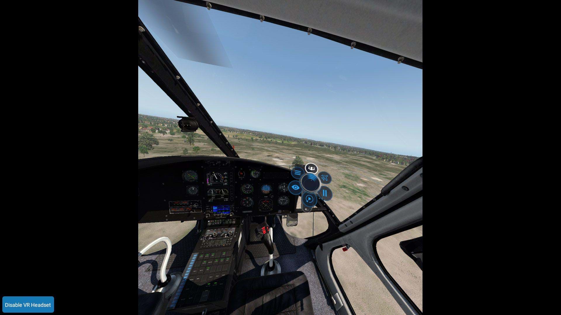 X-Plane 11.20 Native VR - inside menu