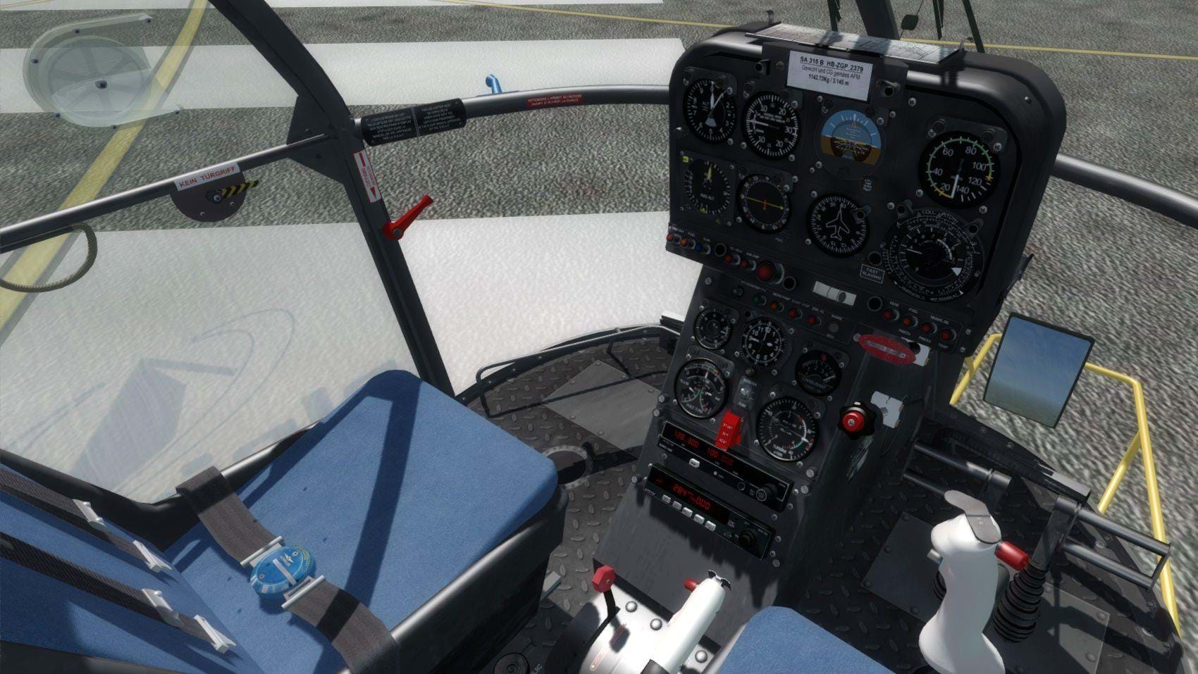 MP Design Studio SA315 Lama for P3D - cockpit
