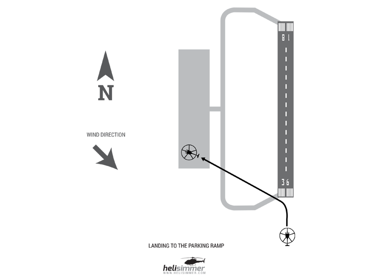 VFR Helicopter Arrival Procedures - Landing to Parking Ramp