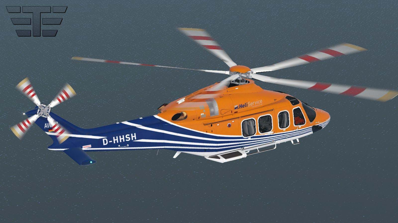 D-HHSH Repaint for the X-Rotors AW139 for X-Plane