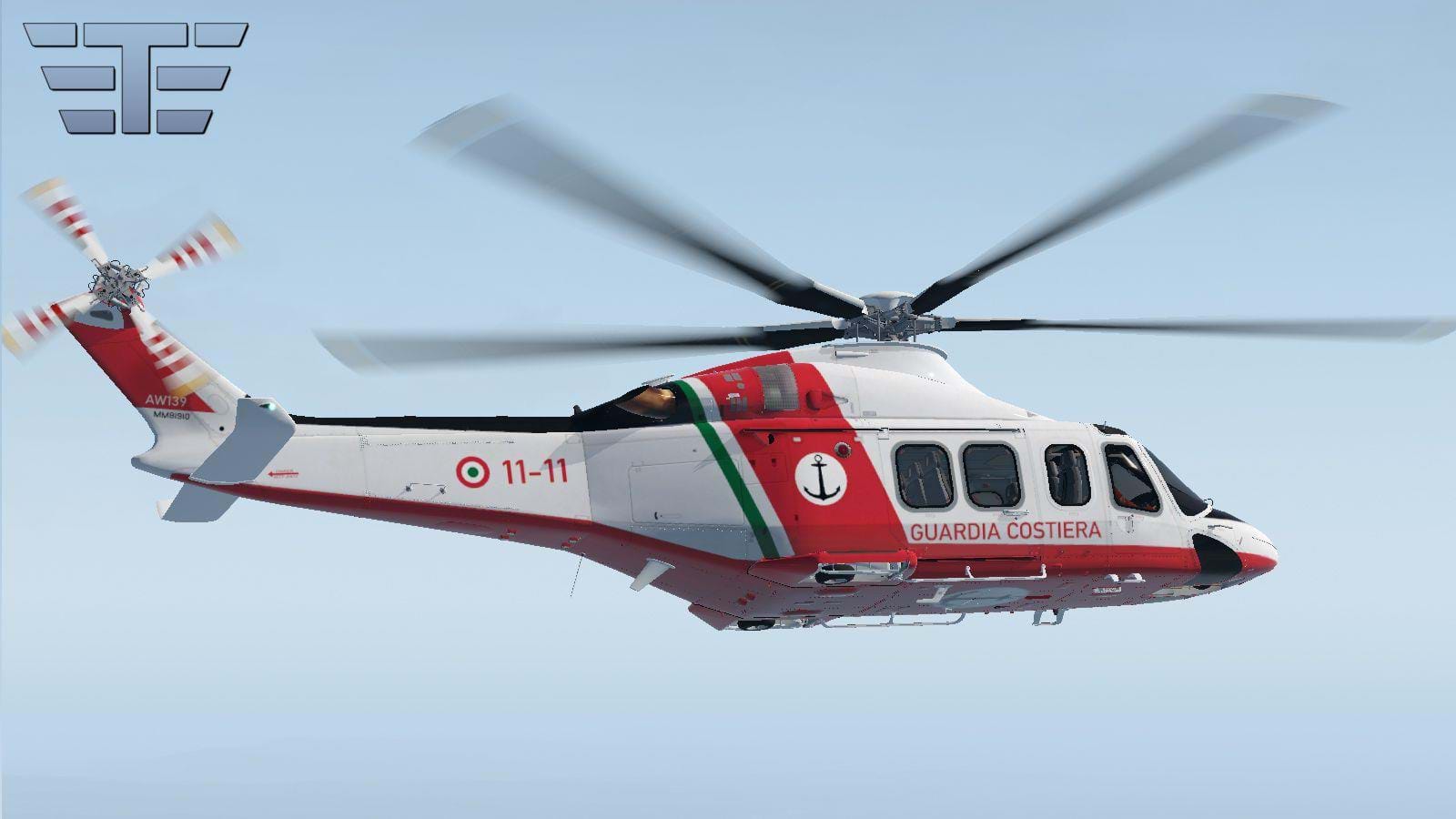 Guardia Costiera Repaint for the X-Rotors AW139 for X-Plane