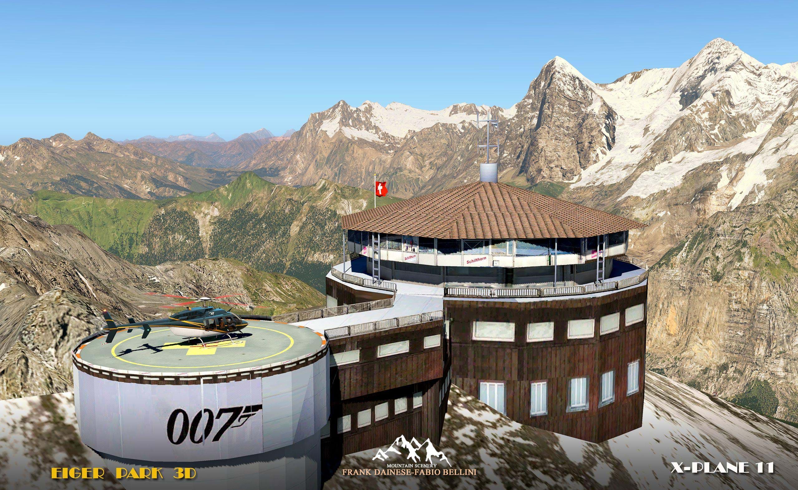 Piz Gloria - part of the Eiger 3D park for X-Plane