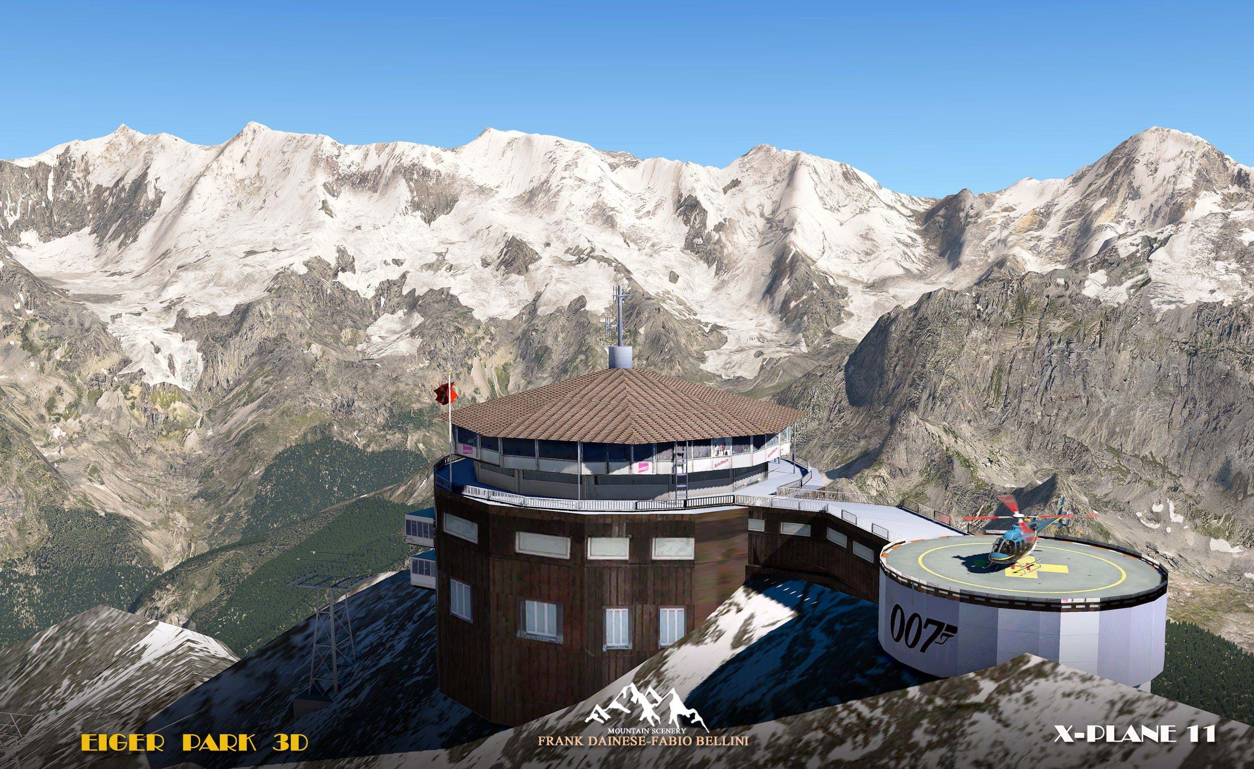 Piz Gloria - part of the Eiger 3D park for X-Plane