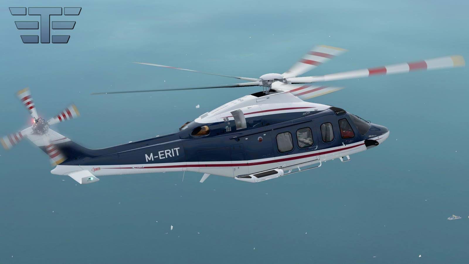 M-ERIT Repaint for the X-Rotors AW139 for X-Plane