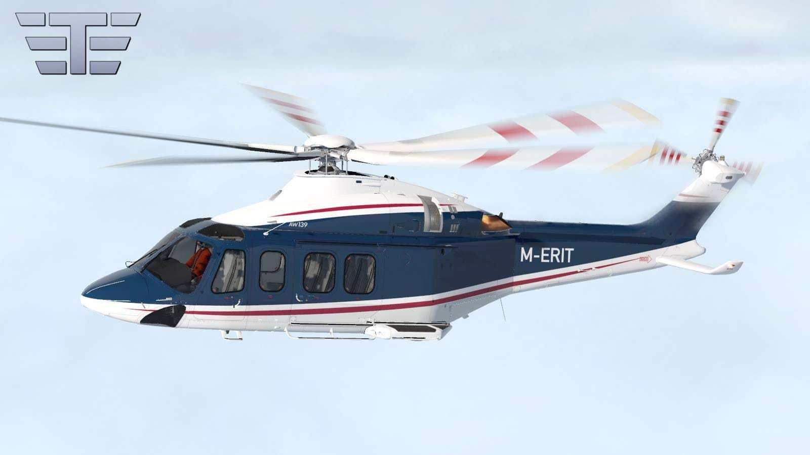 M-ERIT Repaint for the X-Rotors AW139 for X-Plane