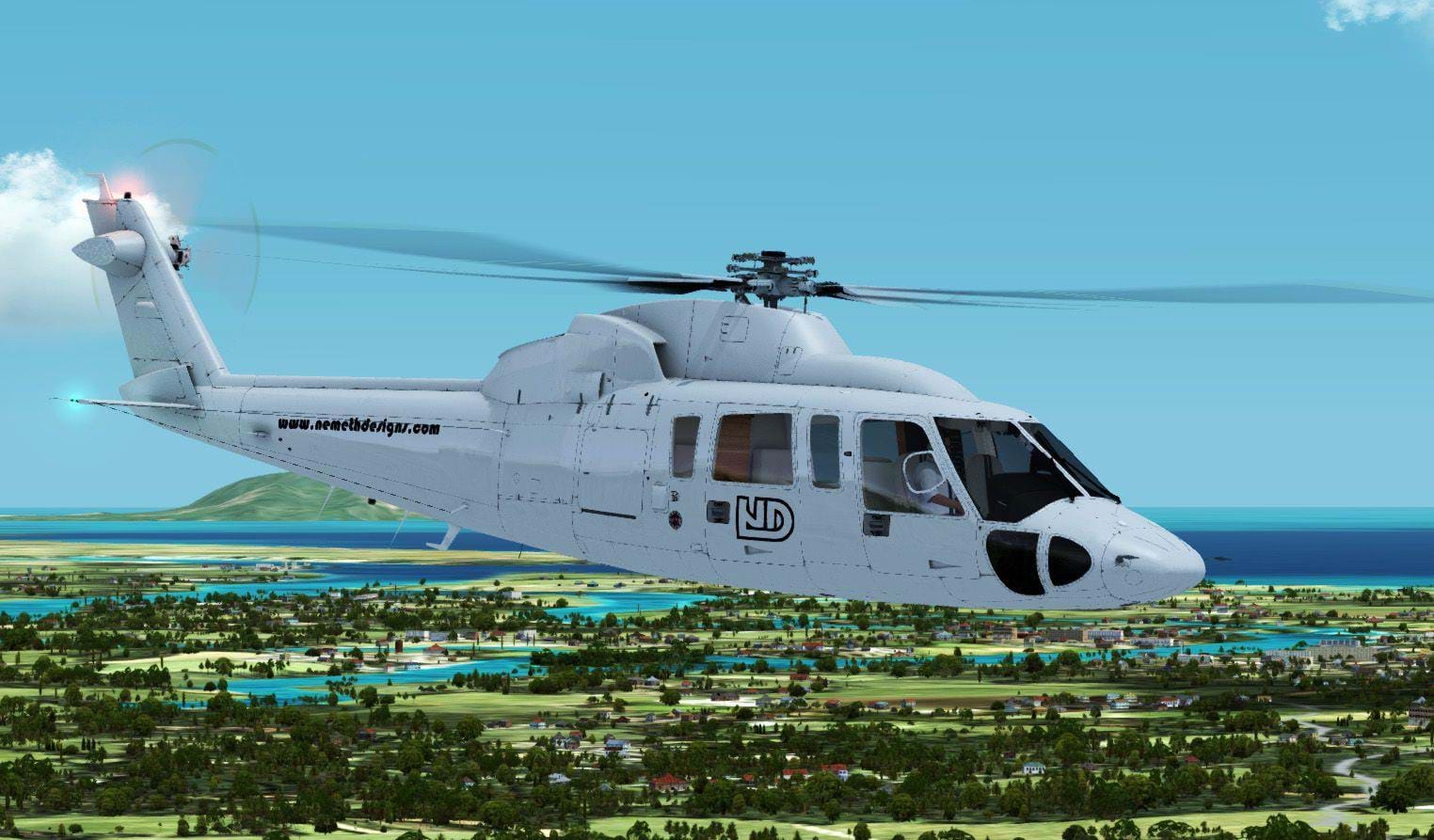 Nemeth Designs released screenshots of their S-76 for FSX and P3D