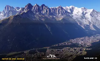 Frank Dainese and Fabio Bellini release screenshots of Chamonix (Mont Blanc) for X-Plane