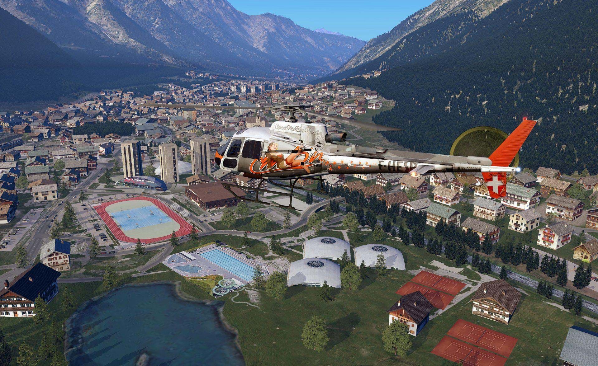 Frank Dainese and Fabio Bellini Mont Blanc for X-Plane - Chamomix