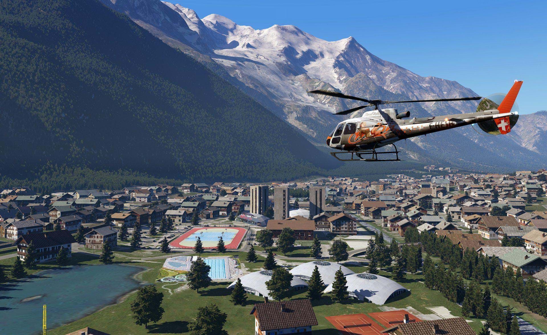 Frank Dainese and Fabio Bellini Mont Blanc for X-Plane - Chamomix