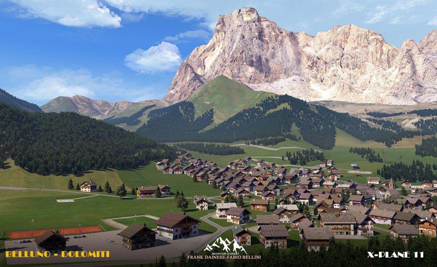 Frank Dainese and Fabio Bellini Belluno – Southern Dolomites for X-Plane