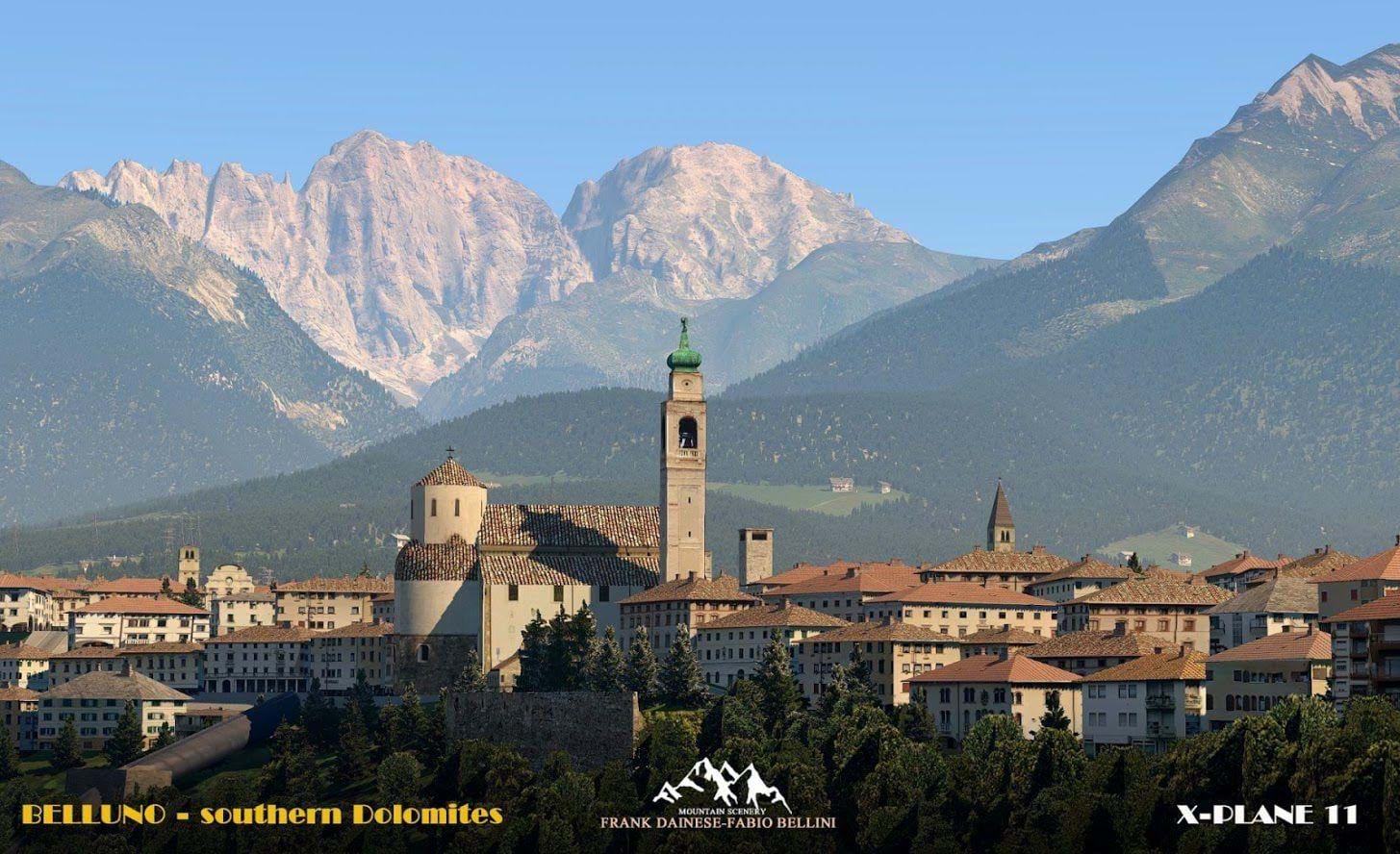 Frank Dainese and Fabio Bellini Belluno – Southern Dolomites for X-Plane