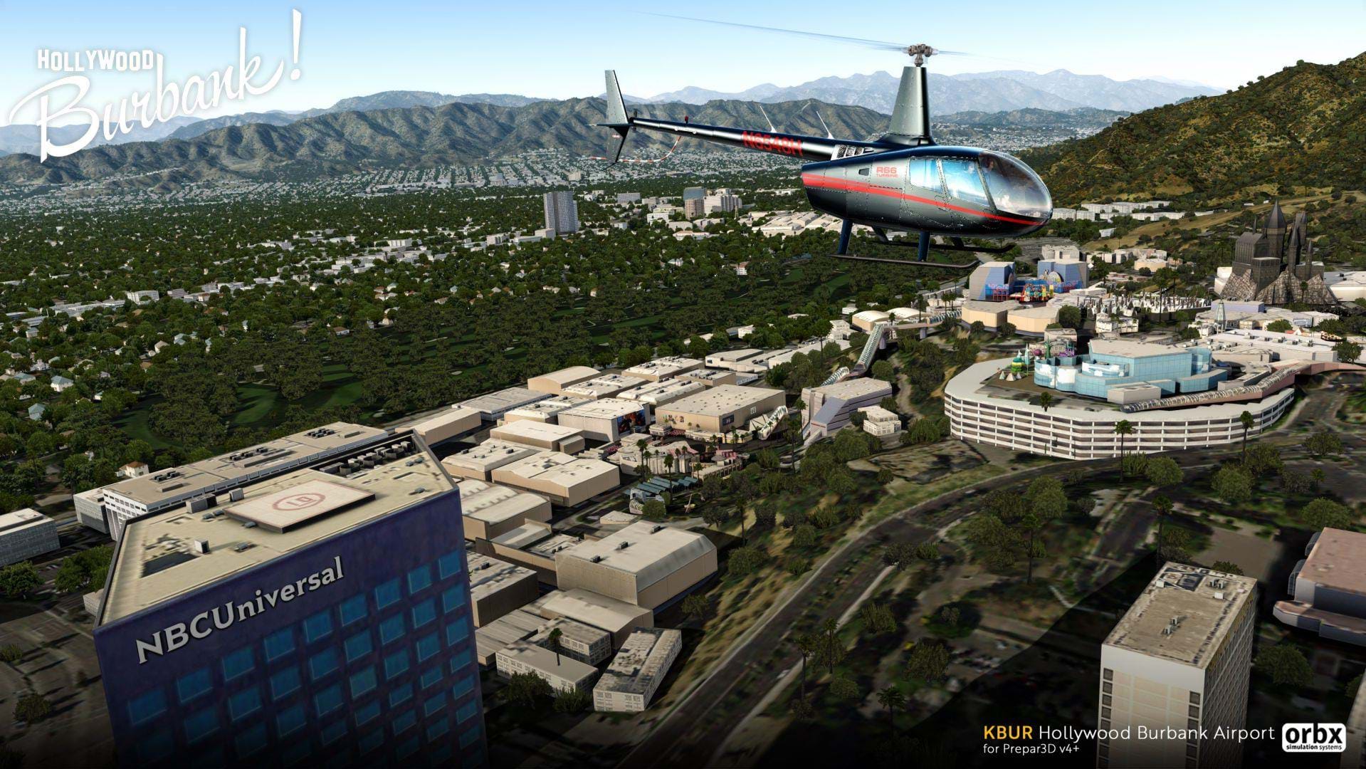 ORBX Hollywood Burbank Airport for P3D - NBCU Tower