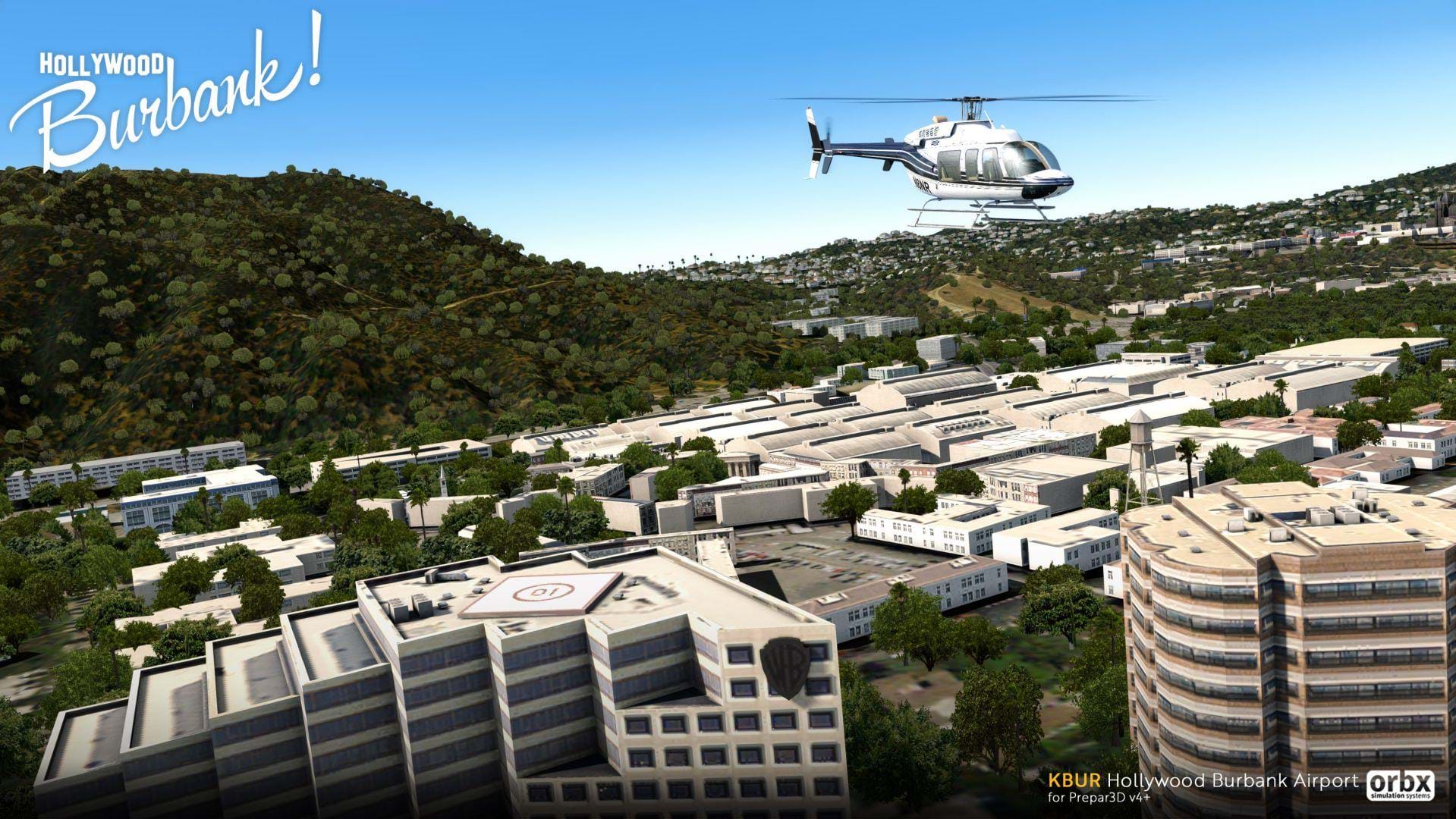 ORBX Hollywood Burbank Airport for P3D - Warner Brothers Tower