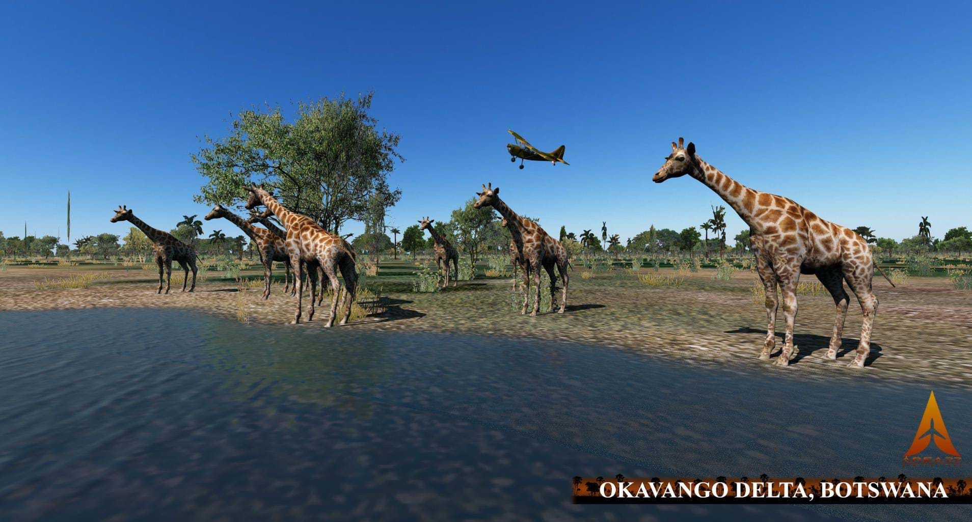 Freeware Okavango Delta scenery for X-Plane