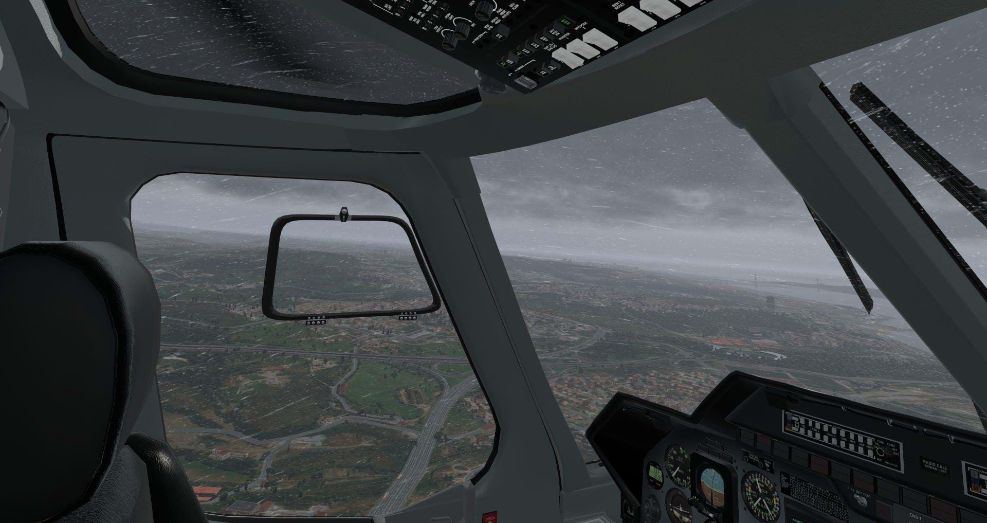 Cowan Simulation B222 for X-Plane - rain effects