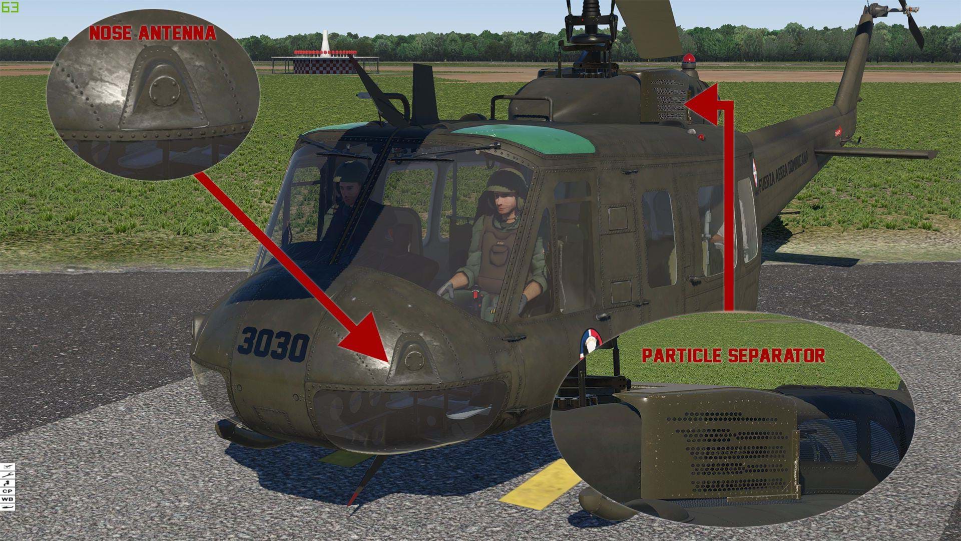Custom parts for the Nimbus Simulation UH-1 for X-Plane