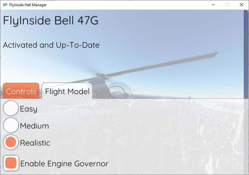 FlyInside Bell 47-G2 for Microsoft Flight Simulator - Settings