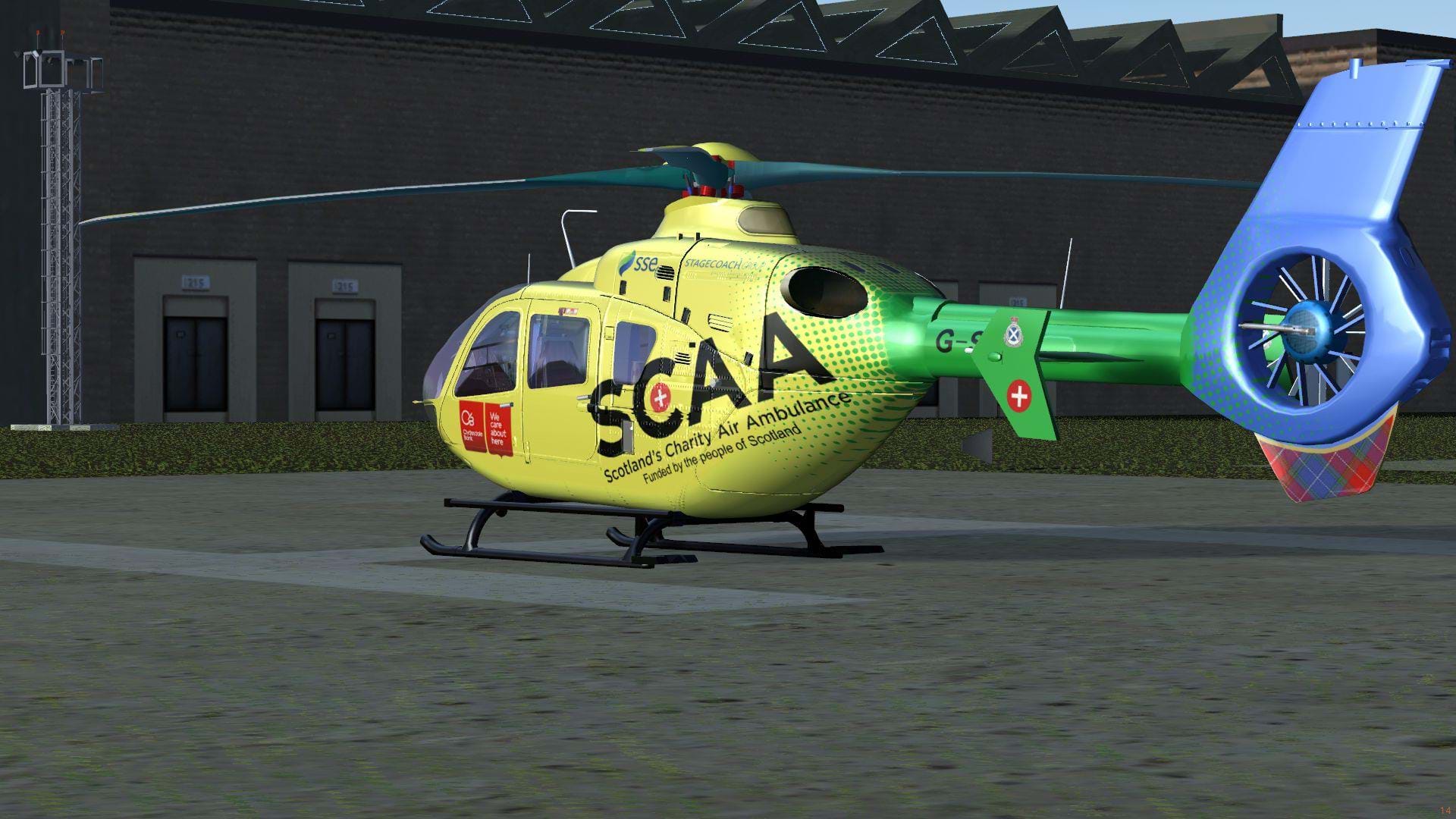 Donationware EC-135 Scottish Charity Air Ambulance livery for FlightGear