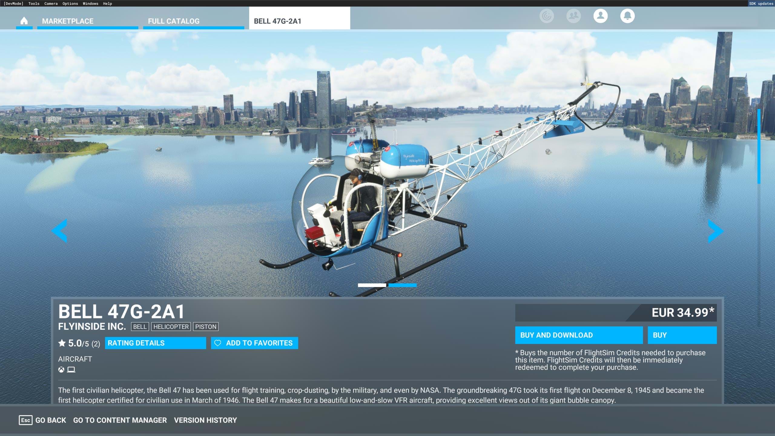 FlyInside Bell 47 for Microsoft Flight Simulator - Official Marketplace