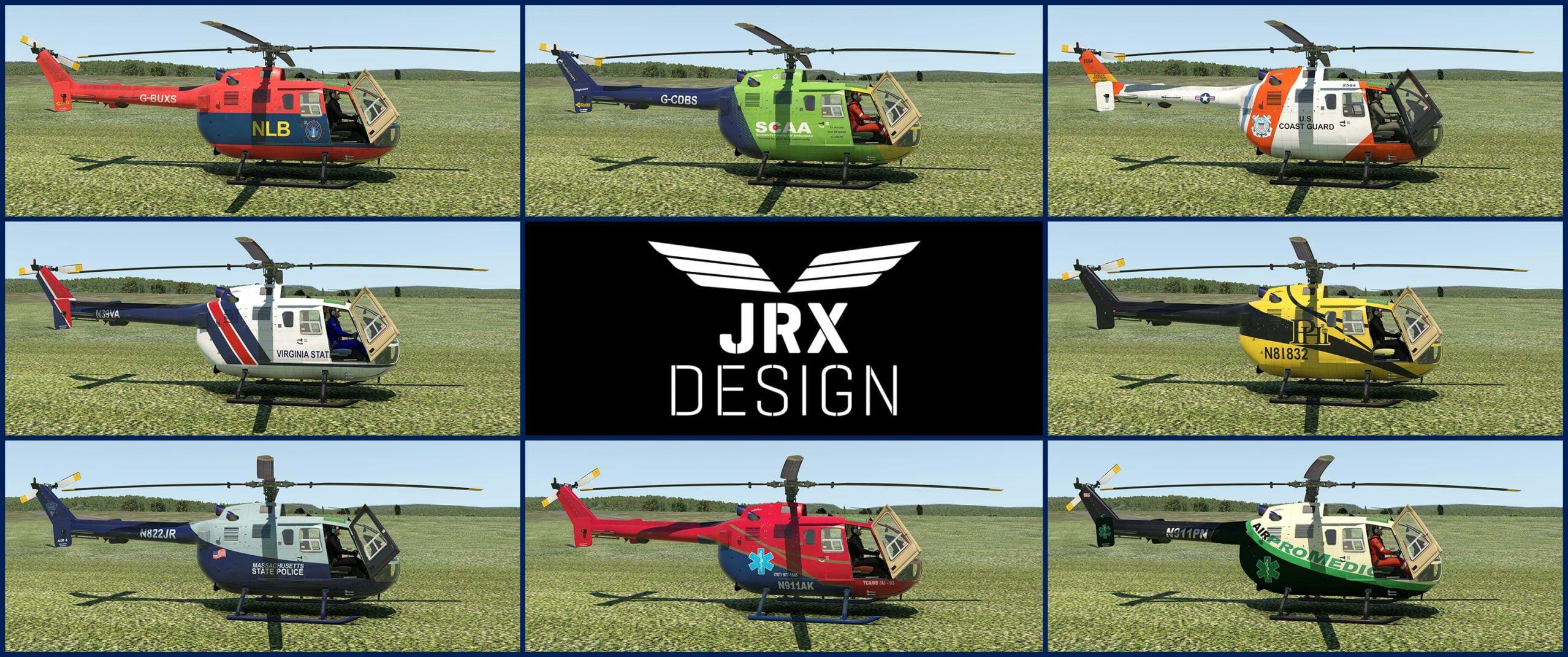 JRX Design Bo 105 DBS-4 for X-Plane