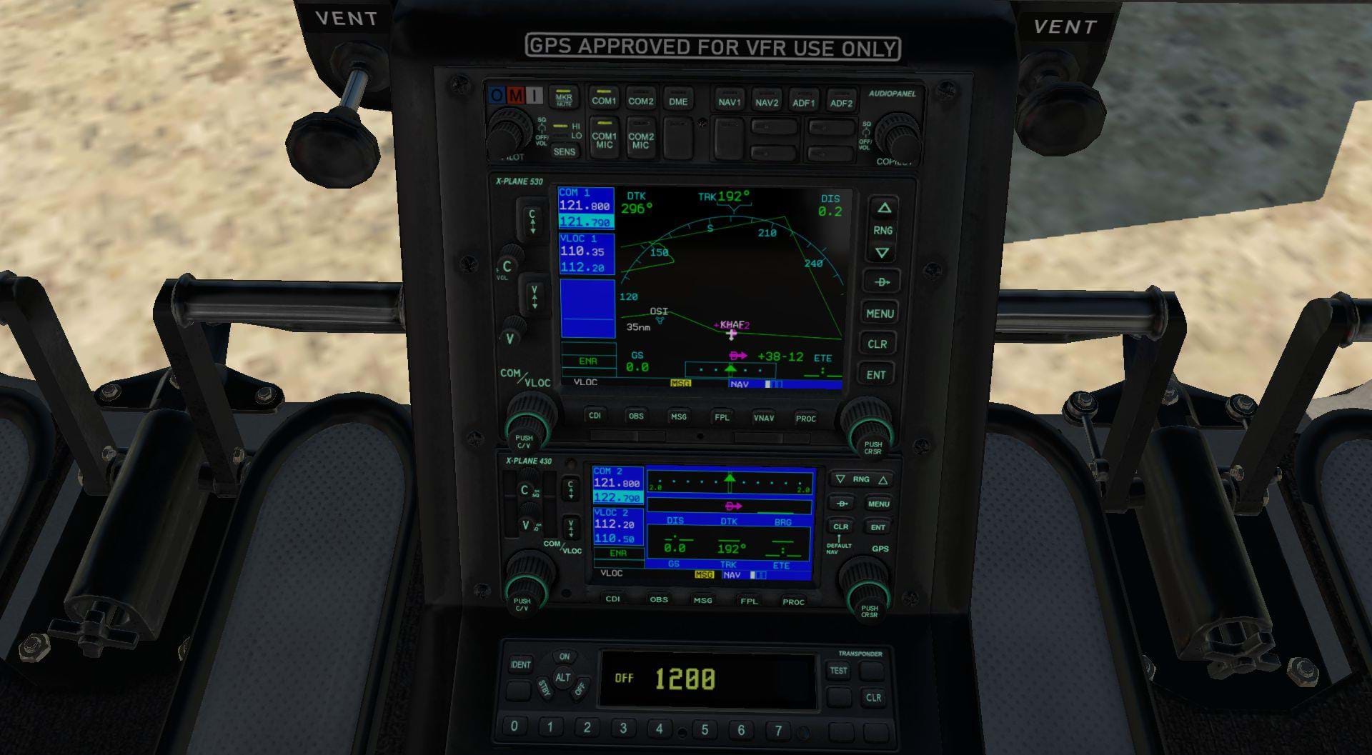 Cowan Simulation Bell 206B3 JetRanger for X-Plane - Radio stack