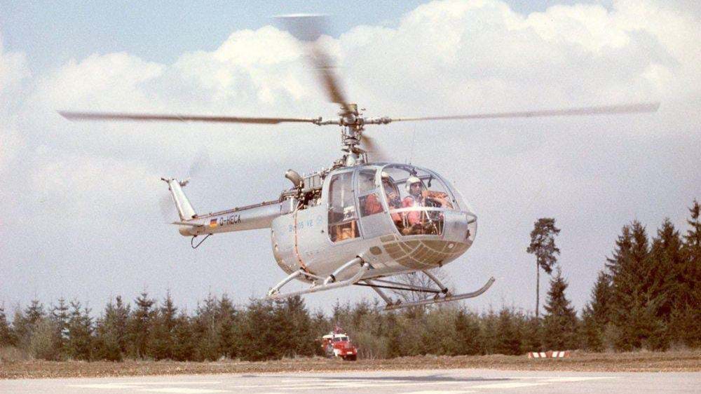 Bo 105 Prototype two first flight February 1967. Airbus Photograph