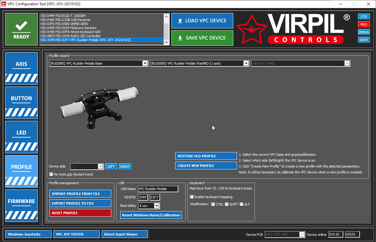 VIRPIL VPC ACE-Torq Pedals - Software