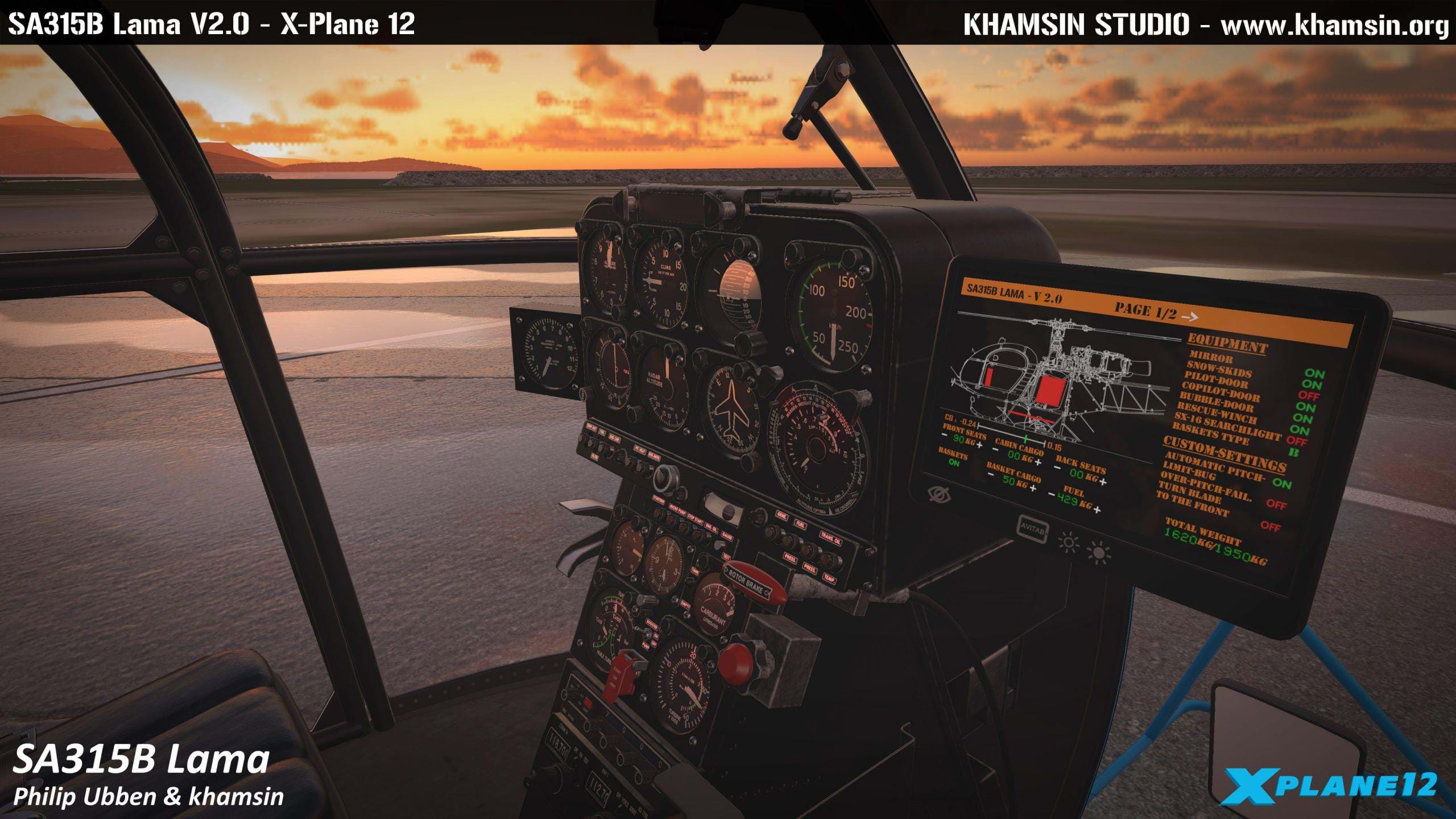 Philip Ubben/Khamsin Studios SA-315 Lama being updated for X-Plane 12
