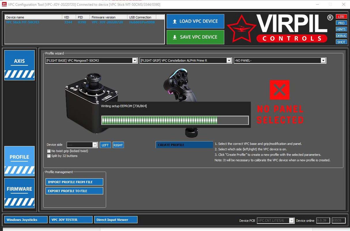 VIRPIL VCP Software