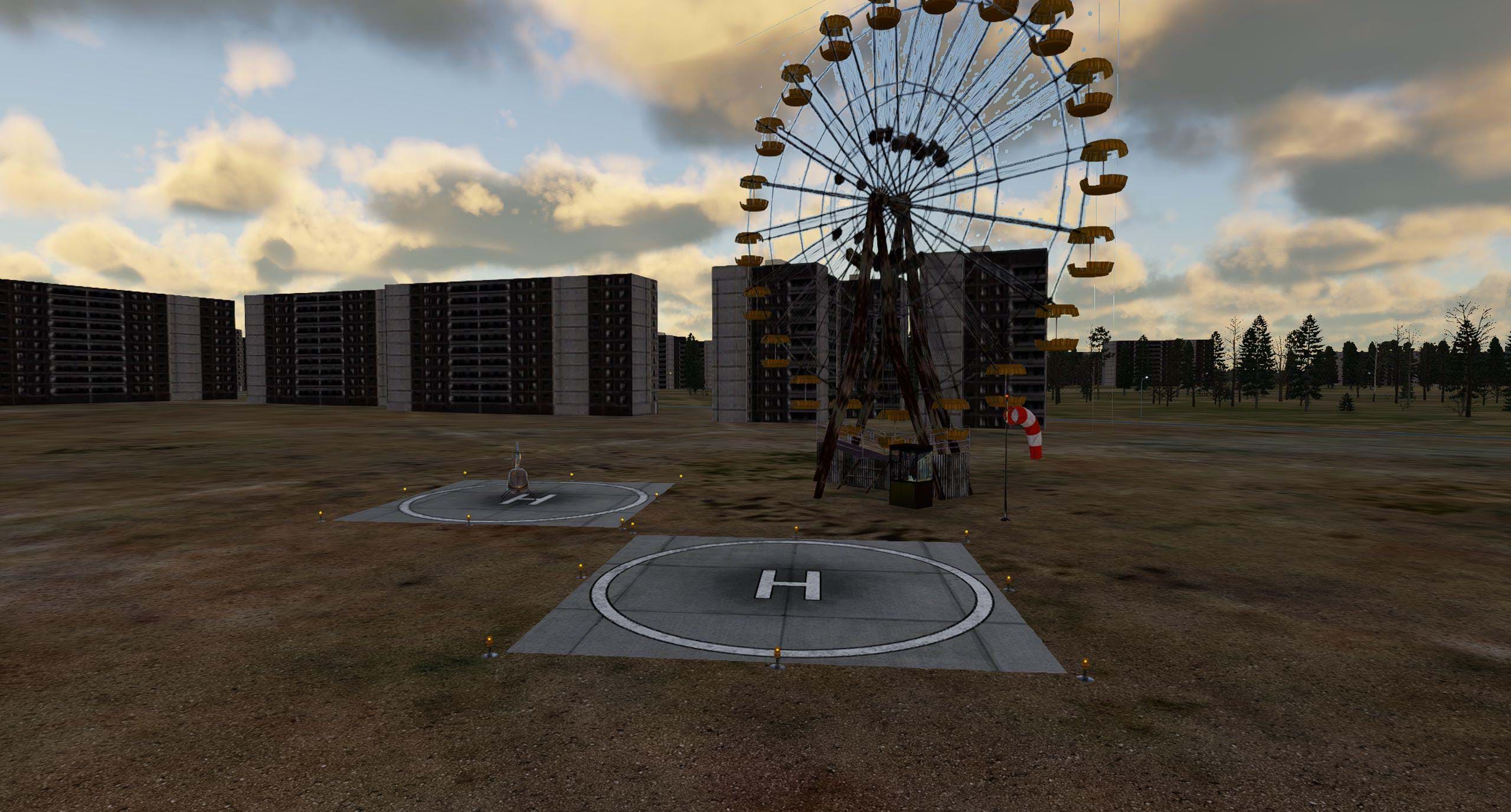 Freeware Kyiv Region and Chernobyl Zone Heliports and Helipads for X-Plane