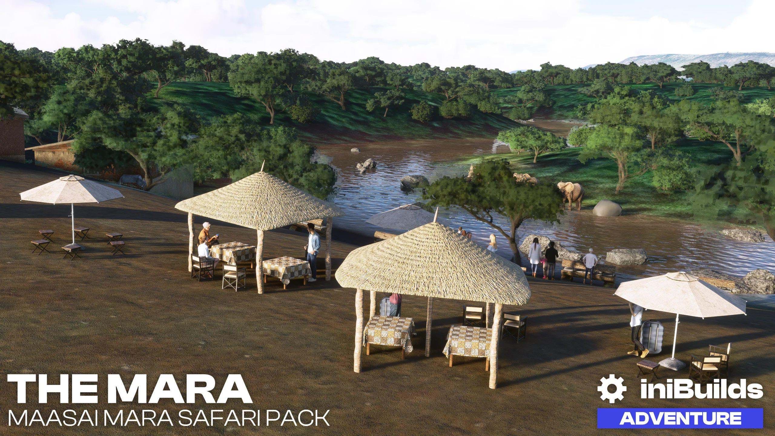 iniBuilds released free Maasai Mara Safari Pack scenery for MSFS