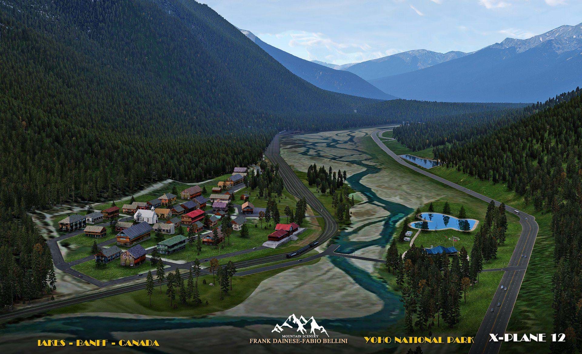 Frank Dainese and Fabio Bellini Banff National Park for X-Plane 12