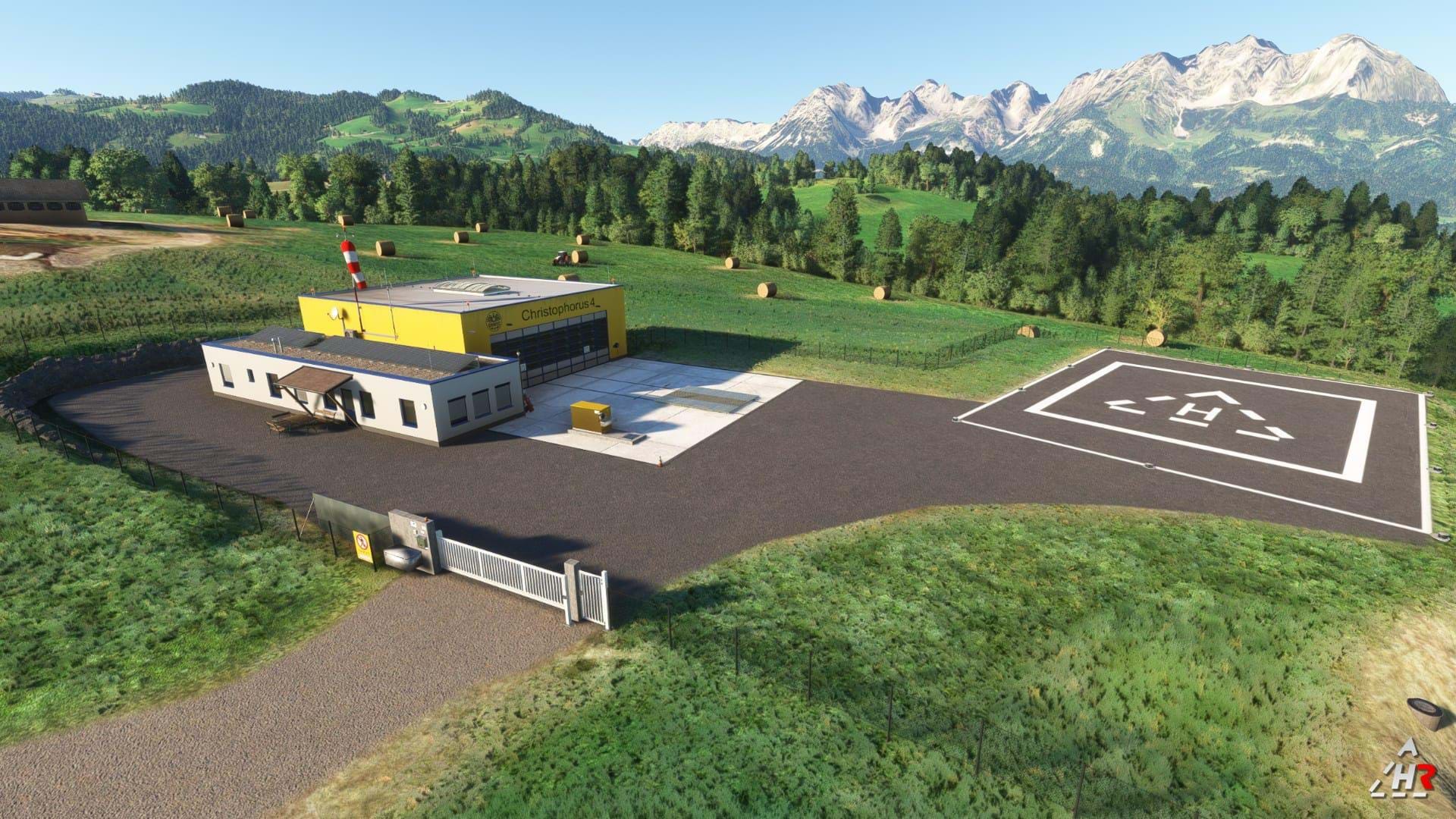 HRSimYard LOJC heliport C-4 Kitzbühel MSFS